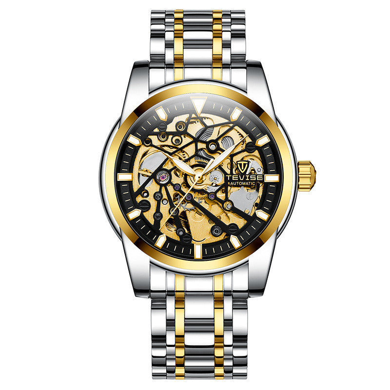 Fashionable Stainless Steel Hollow Luminous Men's Watch