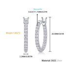 Women Luxury Earring S925 Sterling Silver Streamer Moissanite Diamond Earrings Classic Hoop Stud Fashion Women Earrings