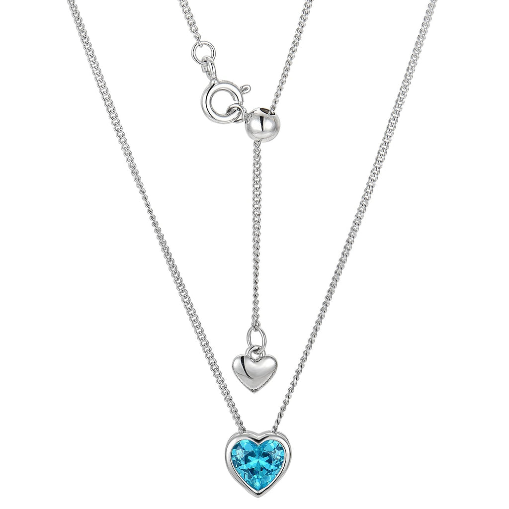 Women Luxury Necklace Ocean Heart S925 Sterling Silver Inlaid Zircon Heart-shaped Collarbone Fashion Women Necklace