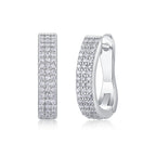 Women Luxury Earring 925 Sterling Silver Moissanite Diamond Silver Earrings Zircon Hoop Stud Earrings Women Earrings