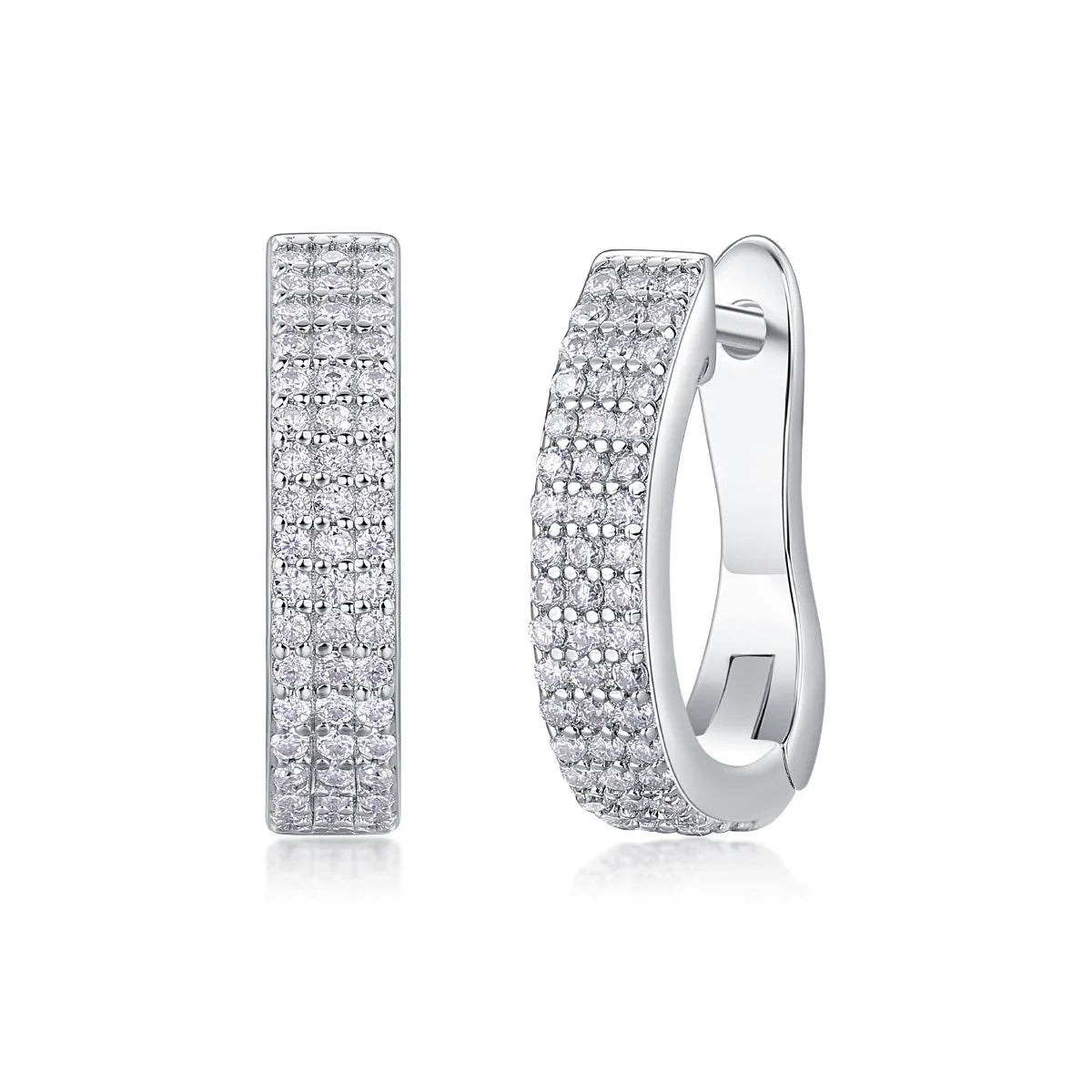 Women Luxury Earring 925 Sterling Silver Moissanite Diamond Silver Earrings Zircon Hoop Stud Earrings Women Earrings