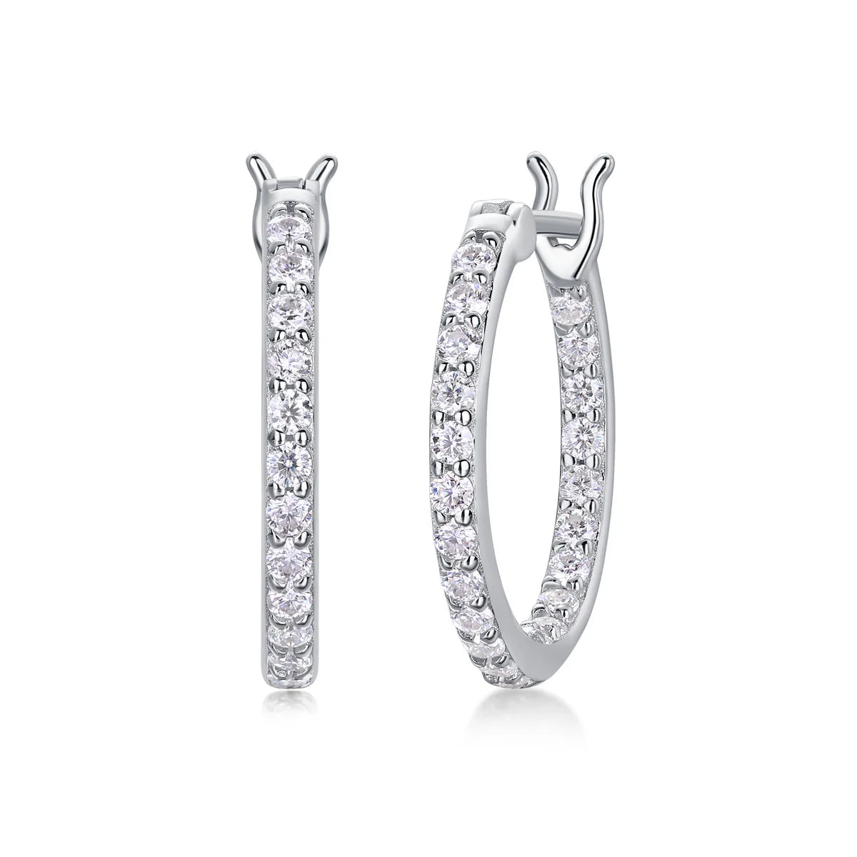 Women Luxury Earring S925 Sterling Silver Streamer Moissanite Diamond Earrings Classic Hoop Stud Fashion Women Earrings
