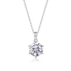 Women's Luxury Nacklace 925 Sterling Silver Moissanite Diamond Snowflake 3CT VVS1 D High Quality Women's Necklace