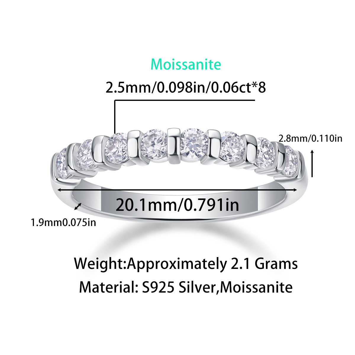 Women Luxury Ring 925 Sterling Silver Moissanite Diamond Ring High-End 18K White Gold Women Engagement Silver Ring