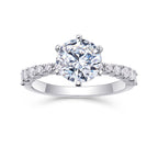 Women Luxury Ring Moissanite Diamond Ring High Quality S925 Sterling Silver Ring Round Brilliant Cut Engagement Ring
