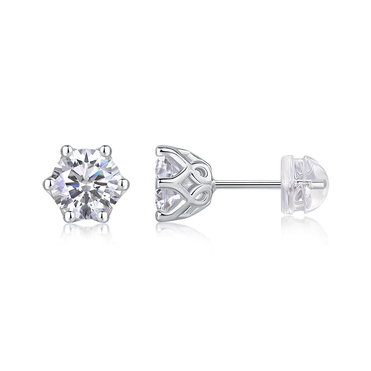 Women's Luxury Earring 925 Sterling Silver Freehand Flower Moissanite Diamond Earrings Stud Inlaid Women's Earring