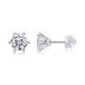 Women Luxury Earring S925 Sterling Silver Stud Hip Hoop Moissanite Diamond Earrings 18K White Gold Plated Earrings