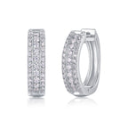Women Luxury Earrings S925 Sterling Silver Hoop Earrings Moissanite Diamond Stud Hip Hoop Fashion Women's Earrings