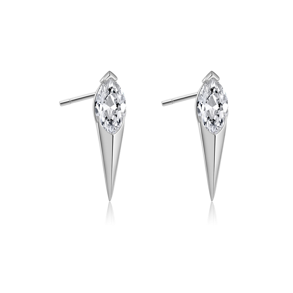 Women Luxury Earrings S925 Sterling Silver Stud Earrings Vintage Rivet Earrings Geometric Niche Fashion Women Earrings