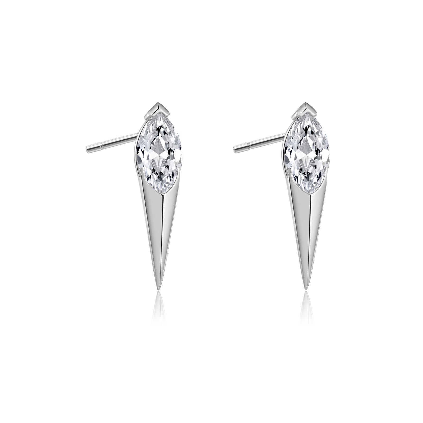 Women Luxury Earrings S925 Sterling Silver Stud Earrings Vintage Rivet Earrings Geometric Niche Fashion Women Earrings