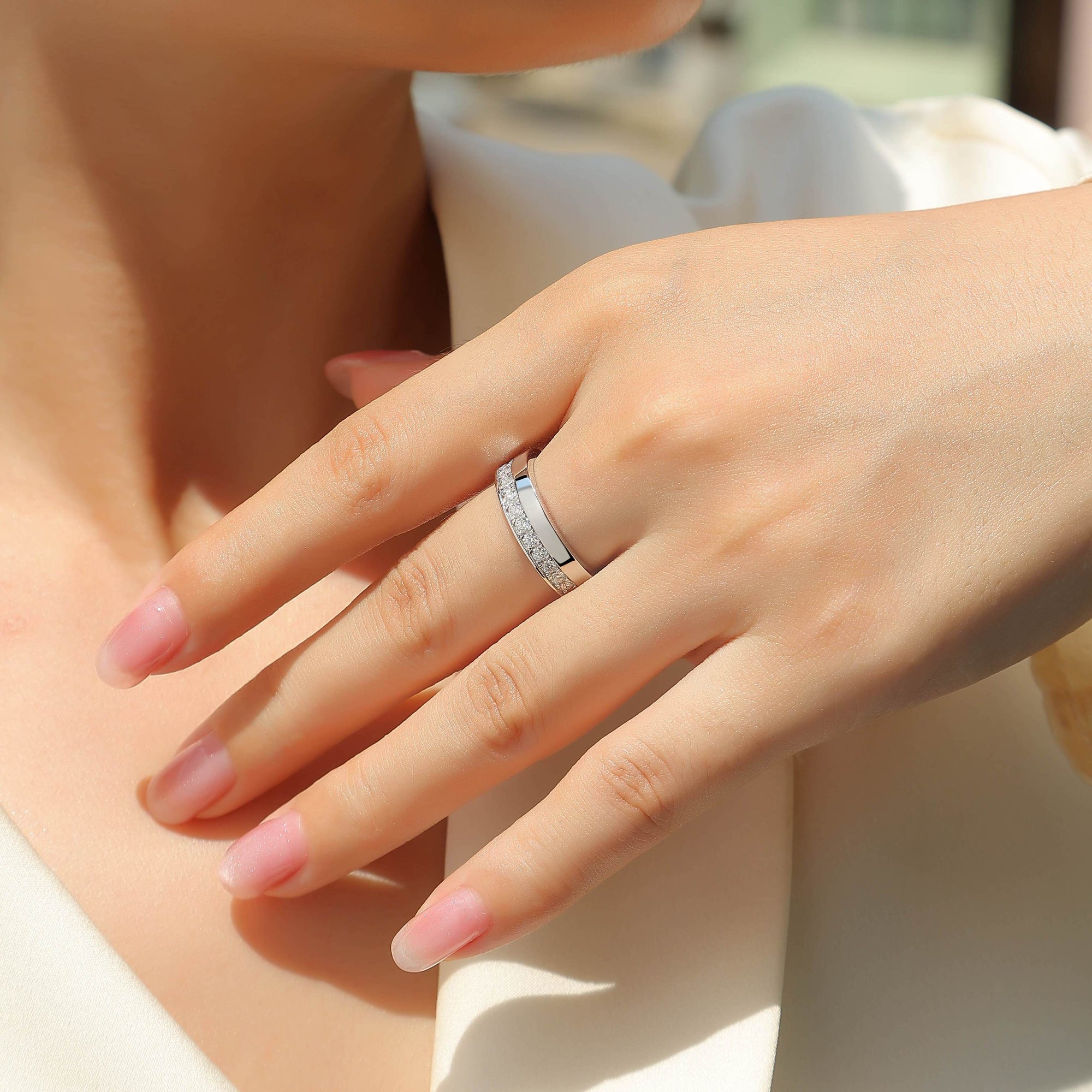 Women Luxury Ring S925 Sterling Silver Moissanite Plated Diamond Ring High Quality Engagement Silver women's Rings