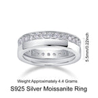 Women Luxury Ring S925 Sterling Silver Moissanite Plated Diamond Ring High Quality Engagement Silver women's Rings