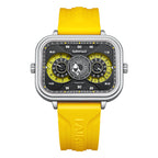 Multifunctioneel herenhorloge met dubbele inzetstukken, waterdicht en lichtgevend