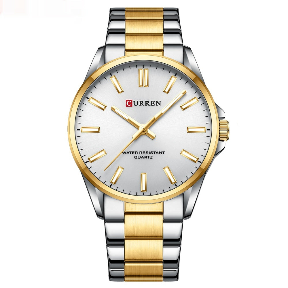 CURREN Fashion Brand Couple Watch Simple Quartz Stainless Steel Band Wristwatch Casual Business Couple Watch