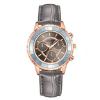 YOLAKO Women's Fashionable High Quality Rhinestone Crafted Ladies Watch Three-Eye Diamond Female Quartz Watch