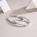 Female Master Luxury Fashion Diamond Earrings Stud Inlaid With Mosan Diamond Silver Jewelry