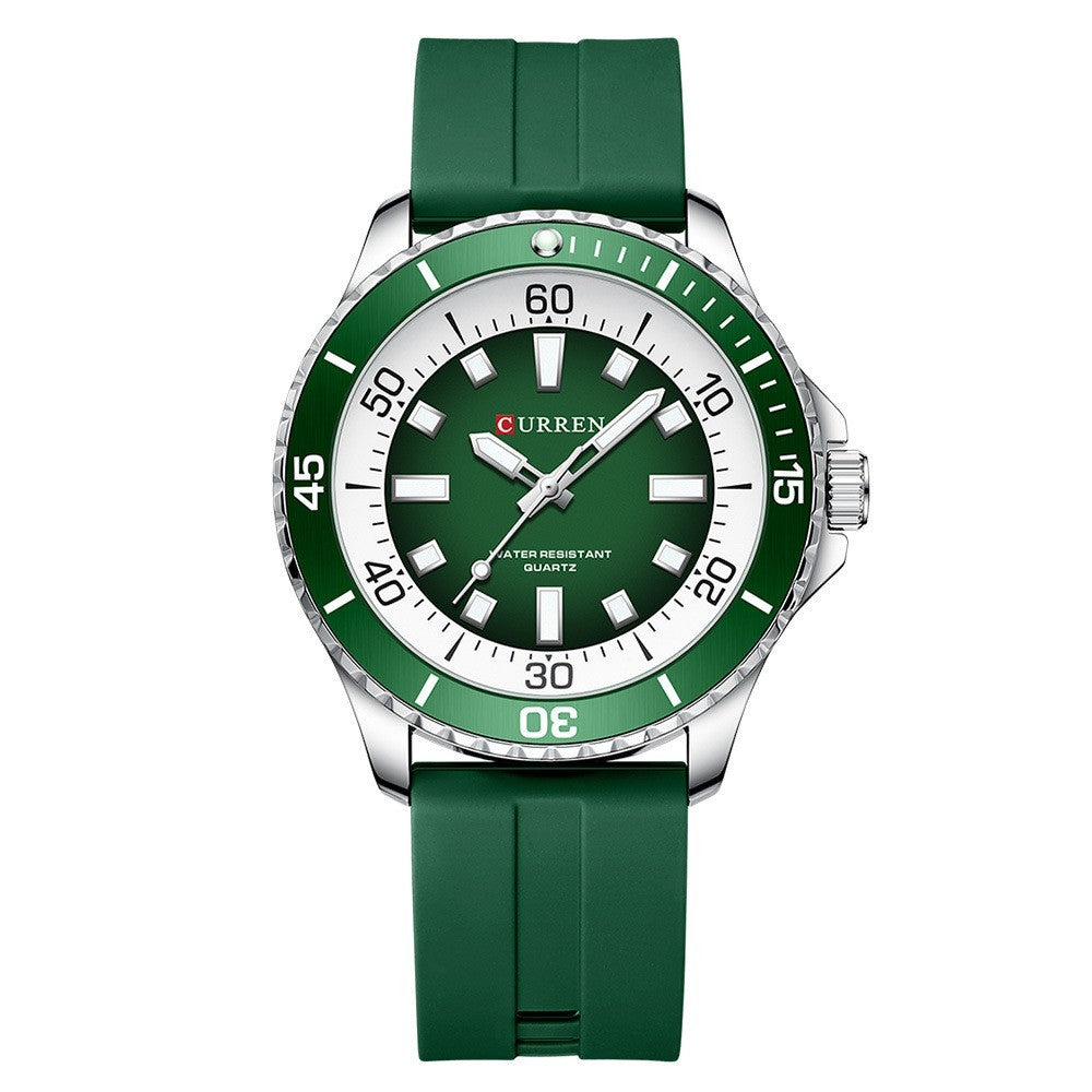 Orologio Curren da uomo sportivo casual al quarzo automatico con cinturino in silicone impermeabile da uomo Fashion 2026