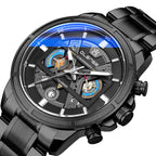 Olense Man Automatic Movement Watch Sports Waterproof Steel Band Quartz Movement Fashion Man Watch