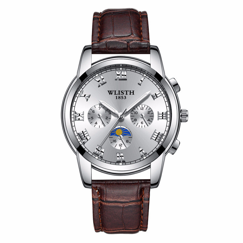 WLISTH Watches Mens Luxury Sport Quartz Watch Stainless Steel Bracelet  Waterproof Watch for Men