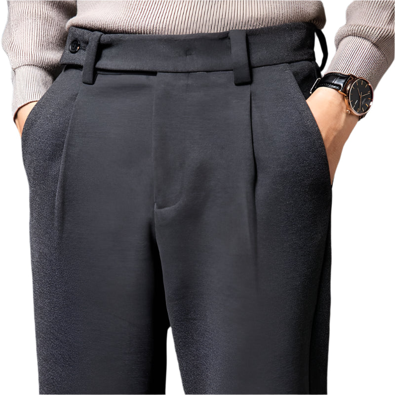 Men's Thick Wool Loose Straight Brushed Men's Casual Pant