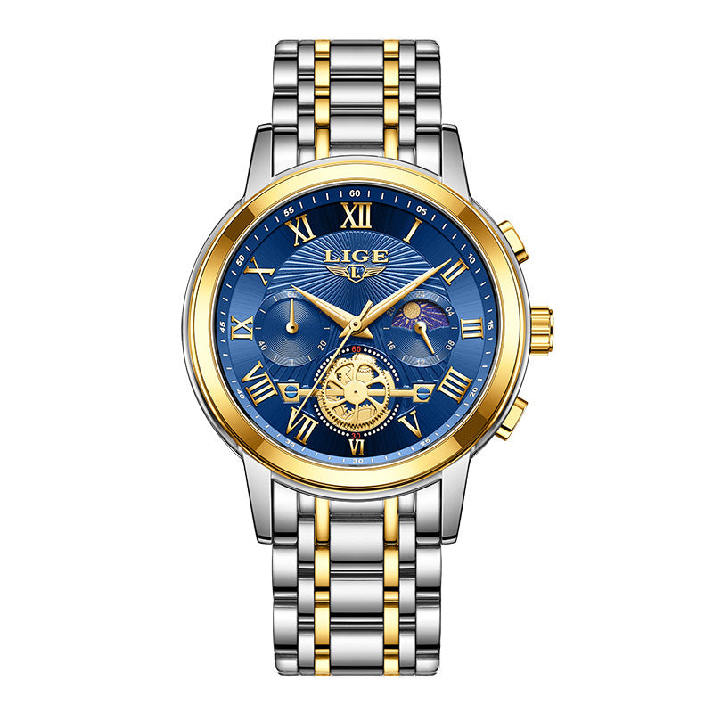 LIGE LG89106 Orologio automatico da uomo color oro