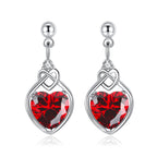 Women's Heart-shaped Ruby Jewelry Suit