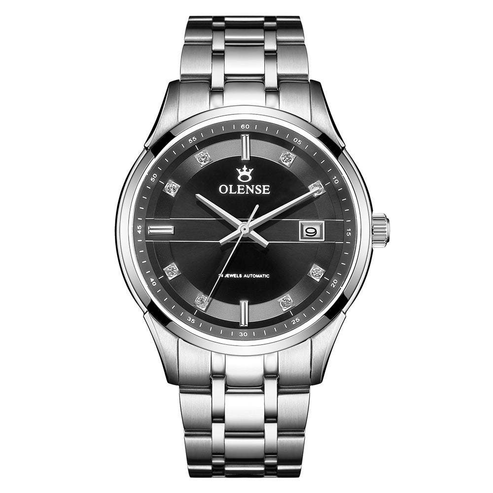 Orologio meccanico di alta gamma in acciaio inossidabile da uomo Olense