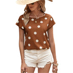Dun, ademend T-shirt met print voor dames