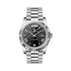 CHAXIGO Herenhorloge Staal Drie Wijzers Grote Wijzerplaat met Datum Lichtgevend Waterdicht Quartz Horloge