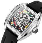 SKMEI Hollow Sheet Plate Trendy Barrel-shaped Waterproof Luminous Fashion Quartz Watch For Men