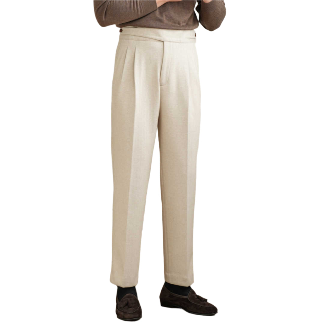 Herenmode, zakelijke casual formele broek, rechte broek, modieuze stijl, rechte, normale herenbroek met lange broekspijpen