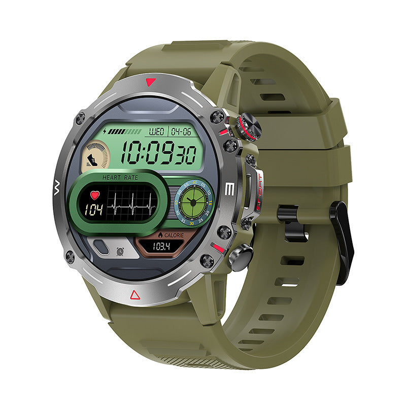 Orologio intelligente da uomo HK87 AMOLED con Bluetooth, schermo da 1,4", NFC, AI, frequenza cardiaca, batteria da 410 mAh, sport all'aria aperta.