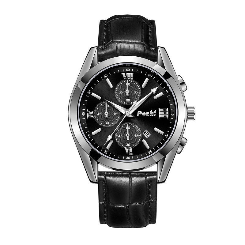Men's Quartz Watch High-end Business Waterproof Watch Genuine Leather Men's Waterproof Watch