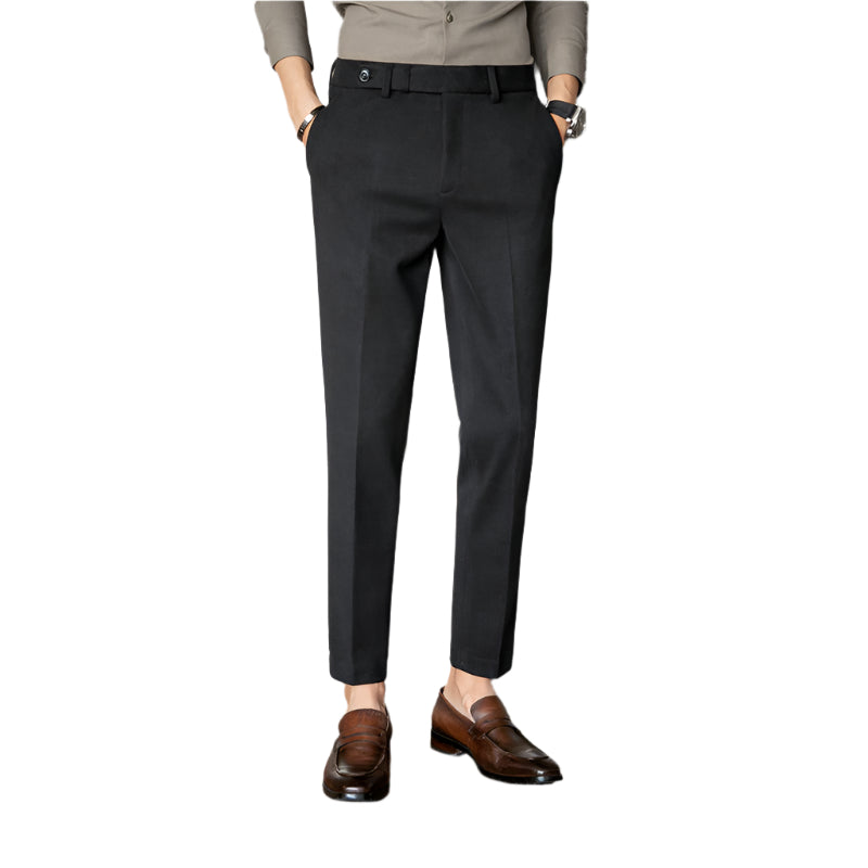 Fashion Slim-fit Thickened Autumn Wool Small Suit Men's Pants