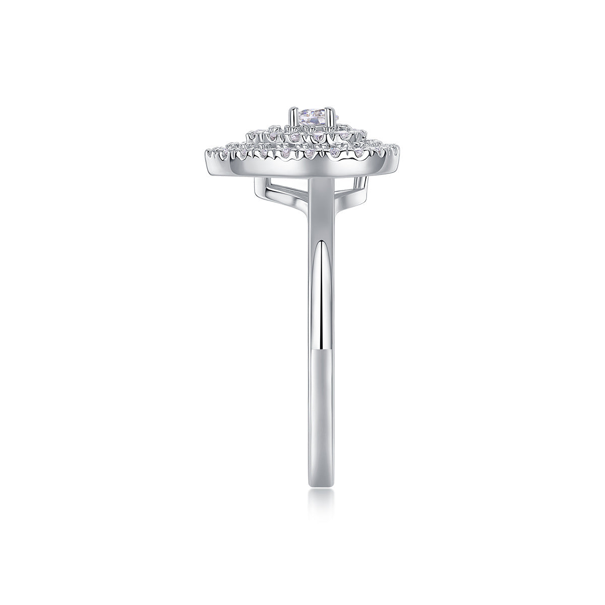 Set Of Large Diamond Rings Luxury Fashion Set With Moissanite Silver Rings