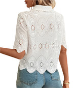 Elegant damesoverhemd met korte mouwen
