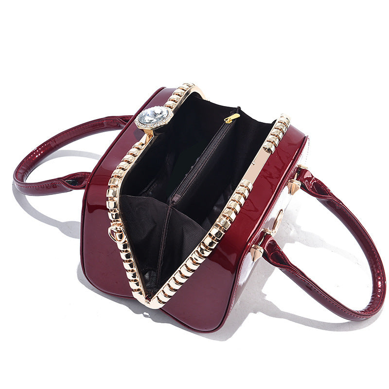 Luxe handtas voor dames, grote schoudertas, origineel leren tas met rits, dames crossbody tas