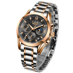 Heren zakelijk horloge waterdicht horloge roestvrij stalen band