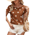 Dun, ademend T-shirt met print voor dames