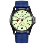 Men's Military Nylon Waterproof Date Quartz Analog Army Men's Quartz Wrist Watches Calendar Quartz Watch