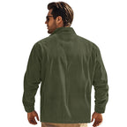 Men's Fashionable Shirt Long Sleeve Casual Multi Pocket Solid Color Corduroy Button up Slim Fit Men's Cardigan Shirt