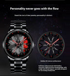 Men's Luxury Car Wheel Watch for Men Brand AMG Rim Dial Fashion Men's Watch 3D Waterproof Men's Watch
