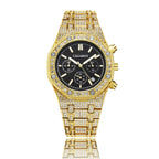 Business Men's Watch Shang Sports With Gold And Diamonds