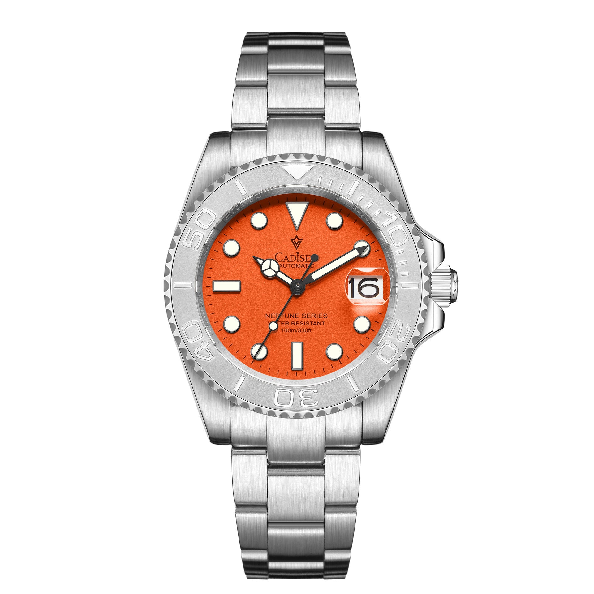 CADISEN Orologi meccanici da uomo di alta marca, orologio automatico di lusso in zaffiro NH35, orologio Yacht-Master 40 in acciaio inossidabile, orologio meccanico luminoso