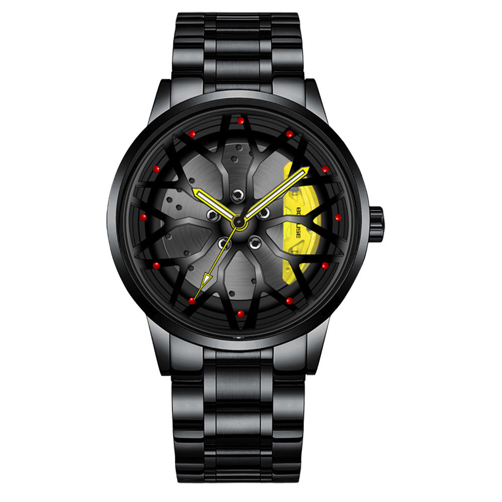 Men's Luxury Car Wheel Watch for Men Brand AMG Rim Dial Fashion Men's Watch 3D Waterproof Men's Watch