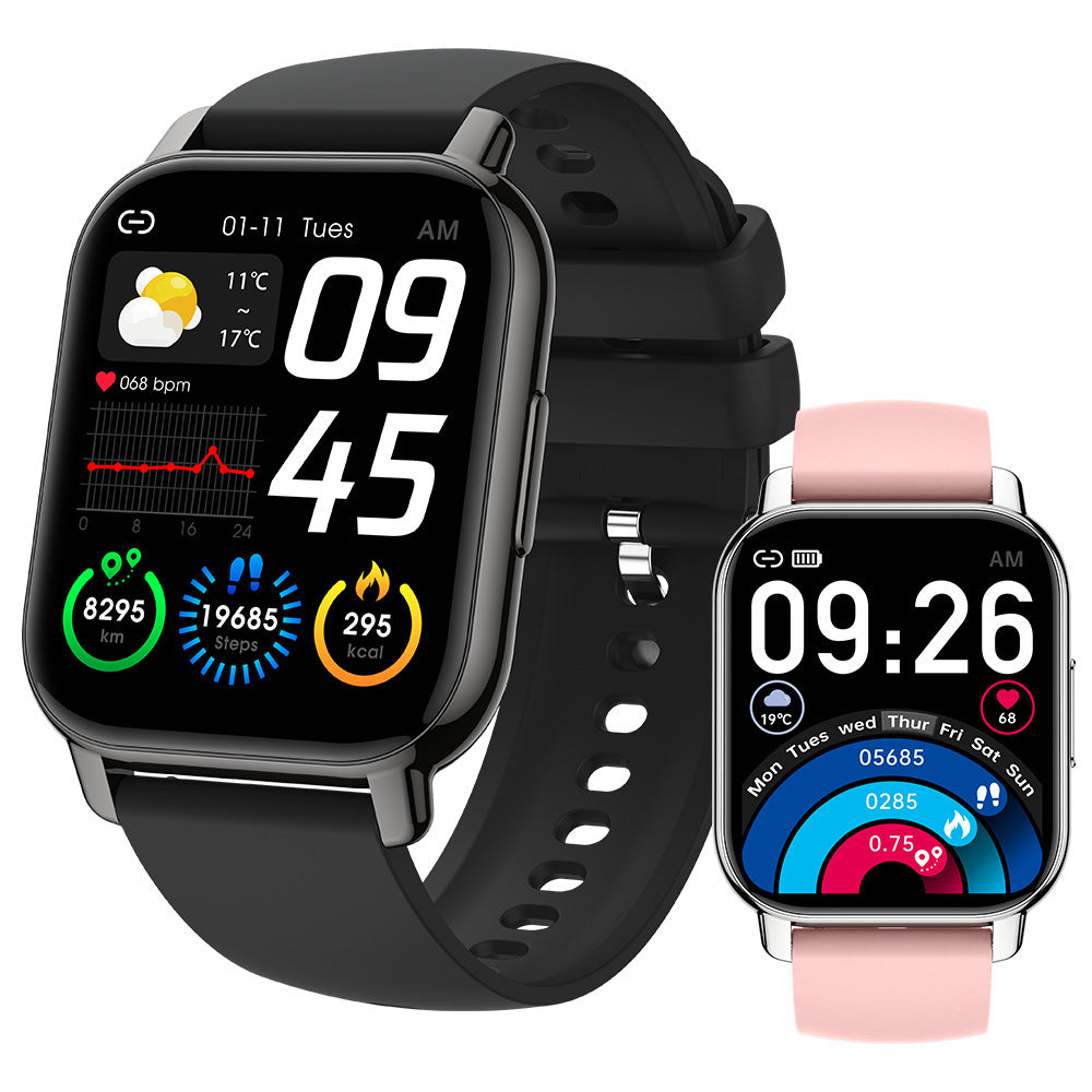 Orologio intelligente P66 Bluetooth con chiamata, frequenza cardiaca e pressione sanguigna