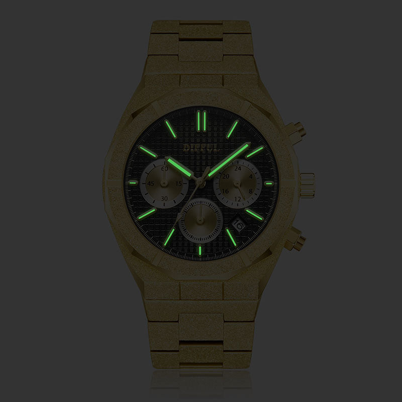 DIFFUL Men's Luxury Fashion Watch Automatic Quartz Movement Steel Strap Waterproof Man Watch - Acquisti Online