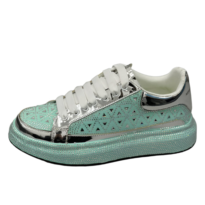 Fashionable Low-top Rhinestone Platform Hight Increasing Shoes