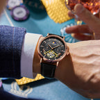 Orologio meccanico automatico da uomo Sun Moon Star Watch