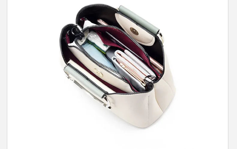 Women's Handbag Fashionable Large Capacity Women Shoulder Bag Simple Contrast Color Women's Casual Shoulder Bag